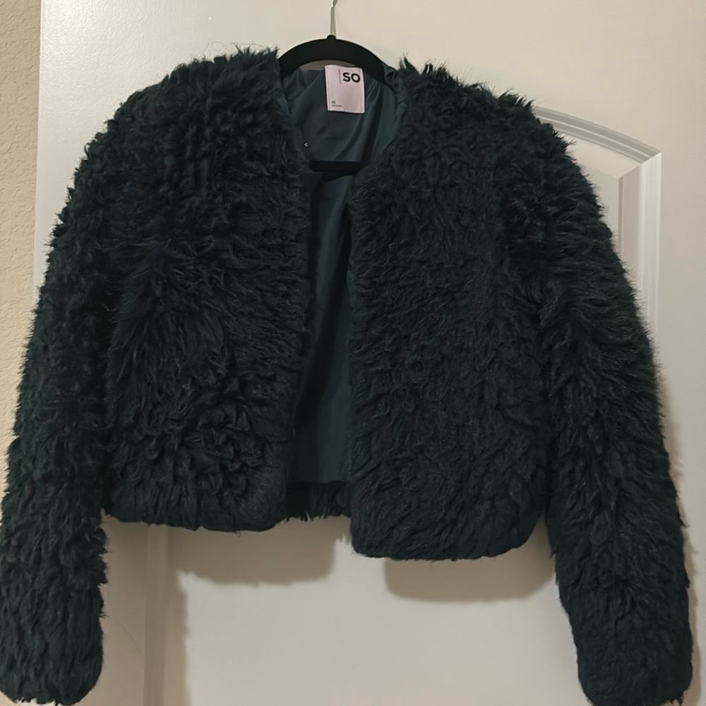 SO Hunter Green Faux Jacket.